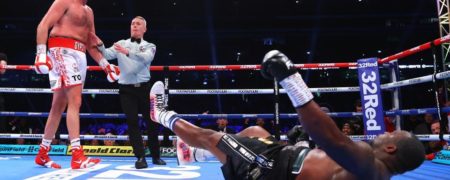 تایسون فیوری با یک آپرکات ویرانگر دیلیان وایت را ناک اوت کرد! + ویدیو