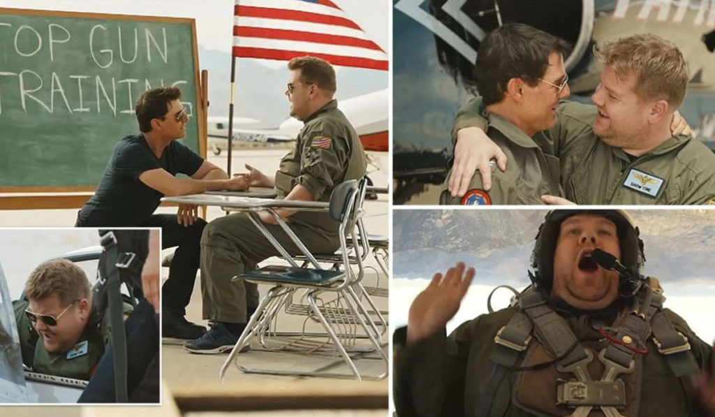پرواز جیمز کوردن با جت جنگی فیلم Top Gun همراه با تام کروز + ویدیو