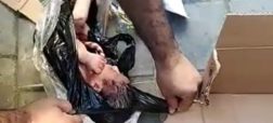 پیدا شدن نوزاد تازه متولد شده درون سطل زباله ای در تهران + ویدئو