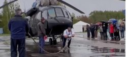 هالک روسی با کشیدن سه هلیکوپتر همزمان رکورد جهان را شکست + ویدیو
