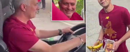 ژوزه مورینیو این بار واقعاً اتوبوس پارک می‌کند! + ویدیو