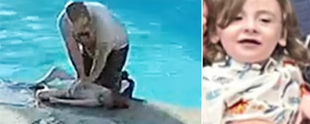 لحظه قهرمانانه نجات جان کودک اوتیسمی از غرق شدن و احیا توسط آقای همسایه + ویدئو