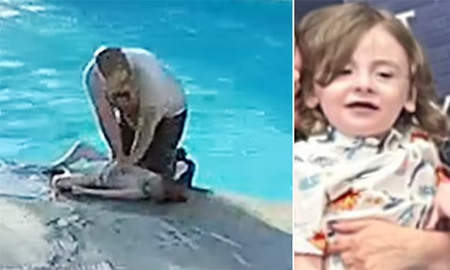 لحظه قهرمانانه نجات جان کودک اوتیسمی از غرق شدن و احیا توسط آقای همسایه + ویدئو