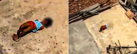 مادر هندی دختر ۵ ساله اش را با بستن او روی پشت بام در دمای ۴۳ درجه تنبیه کرد