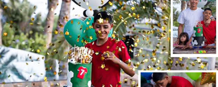 نگاهی به خانواده کریستیانو رونالدو در تولد ۱۲ سالگی پسر بزرگش