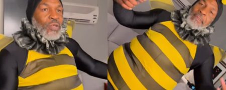 حضور مایک تایسون با لباس زنبور در برنامه تلفظ لغت جیمی کیمل + ویدیو