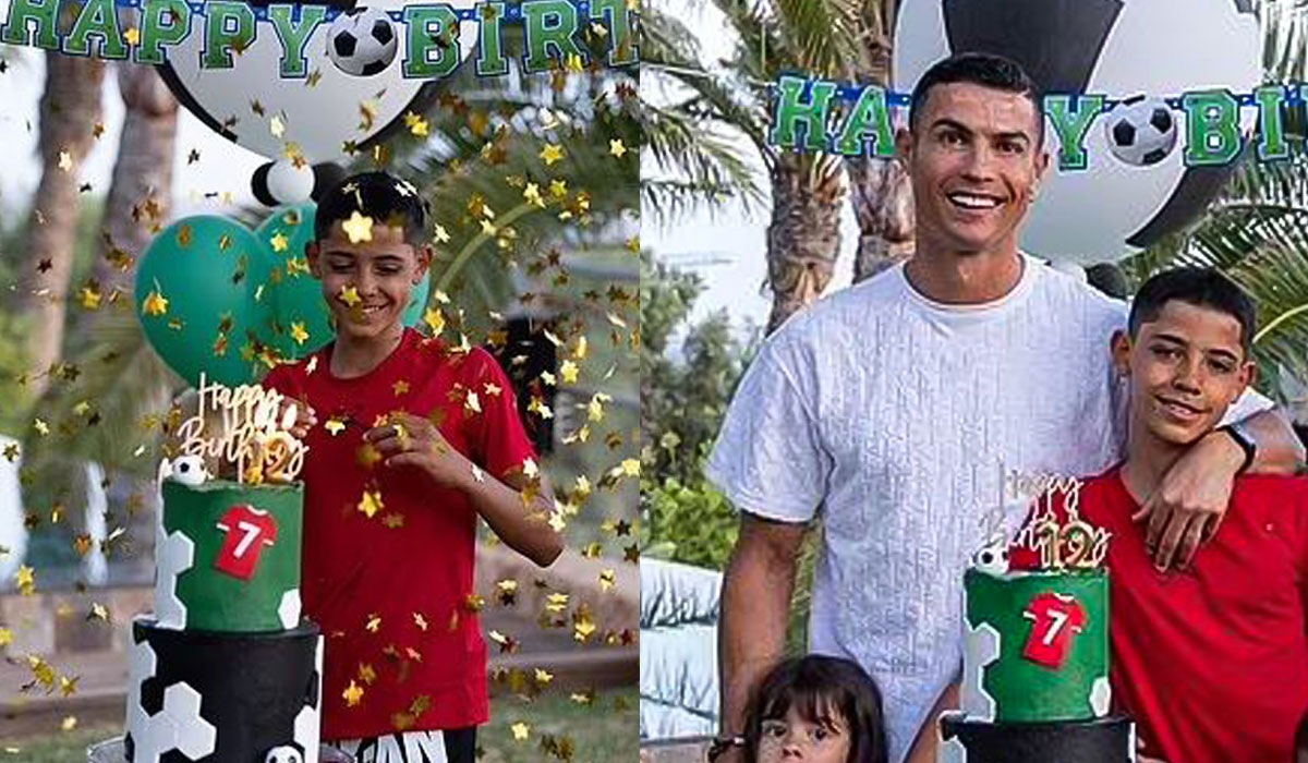 حضور کریستیانو رونالدو در روز تولد 12 سالگی پسرش