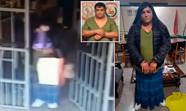 لحظه ای که رهبر یک باند مواد مخدر برای فرار از زندان لباس زنانه می پوشد+ ویدیو