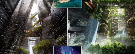 تصاویر جدید از فضای داخلی جذابِ آسمانخراش افقی و ۱ تریلیون دلاری عربستان + ویدیو