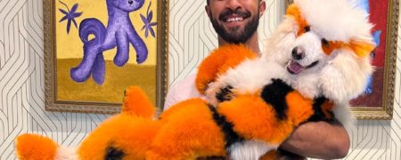 خلاق ترین آرایشگر جهان که برای تبدیل کردن سگ ها به اژدها یا زرافه ۸۰۰ پوند می گیرد
