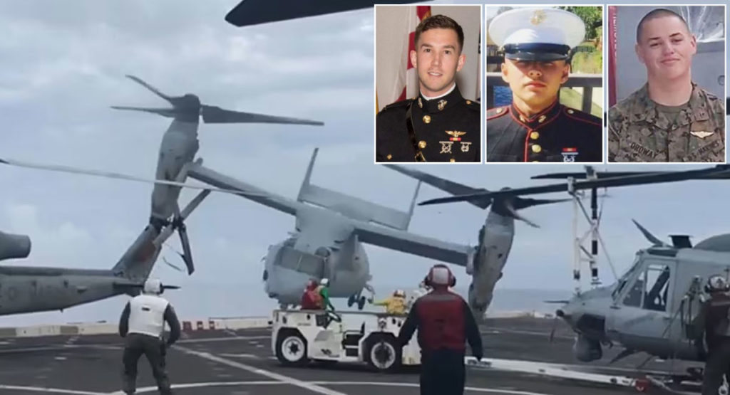 فیلم جدید از سقوط هلیکوپتر ارتش آمریکا روی عرشه ناو که جان سه تفنگدار را گرفت + ویدیو