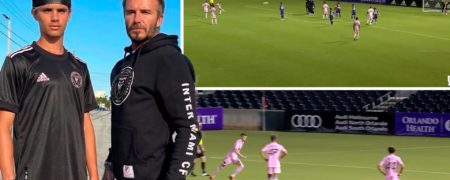 اولین گل رومئو بکهام برای اینتر میامی از روی ضربه آزاد به سبک پدرش + ویدیو