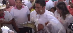 ازدواج شهردار مکزیکی با تمساح ۷ ساله به منظور درخواست برکت و نعمت برای روستا