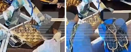 ربات شطرنج باز روسی انگشت حریف کودکش را شکست! + ویدئو