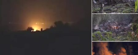 انفجار و سقوط هواپیمای باربری اوکراینی حامل ۱۲ تن سلاح در یونان + ویدیو