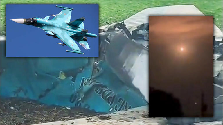 ساقط شدن جنگنده ۳۶ میلیون دلاری خودی توسط سیستم دفاع هوایی روسیه + ویدیو