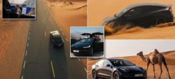 تسلا تست گرمای ماشین های خود را در دبی انجام داد