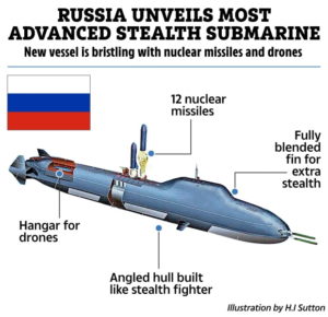 Arcturus؛ پیشرفته ترین زیردریایی پنهانکار جدید روسیه با 12 موشک هسته ای