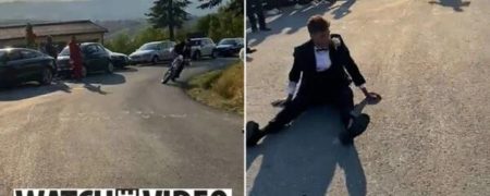 شیرین کاری داماد ایتالیایی با موتور در روز عروسیش فاجعه آفرین شد + ویدیو