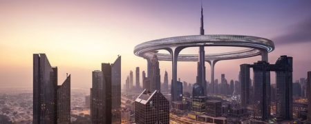 معماری باورنکردنی و آینده نگرانه؛ حلقه‌ای غول‌پیکر دور برج خلیفه + تصاویر