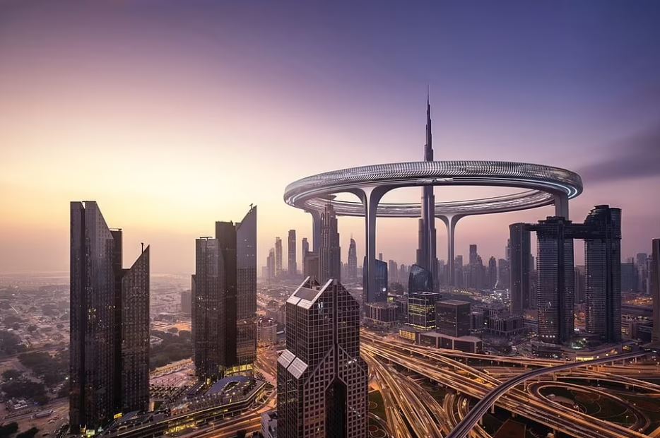 معماری باورنکردنی و آینده نگرانه؛ حلقه‌ای غول‌پیکر دور برج خلیفه + تصاویر