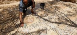 کشف موزاییک های بیزانسی متعلق به قرن پنجم تا هفتم پس از میلاد در غزه + تصاویر