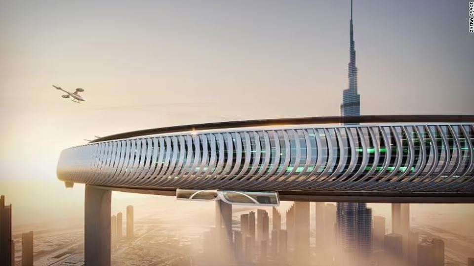 طراحی معماری مفهومی آینده نگر دور برج خلیفه در دبی