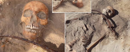 اسکلت یک زن خون آشام با داسی به دور گلو برای جلوگیری از زنده شدن در لهستان پیدا شد