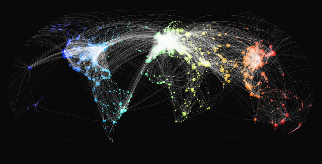 تصویرسازی حیرت انگیز از فرودگاه ها و مسیرهای پروازی جهان در سال ۲۰۲۲