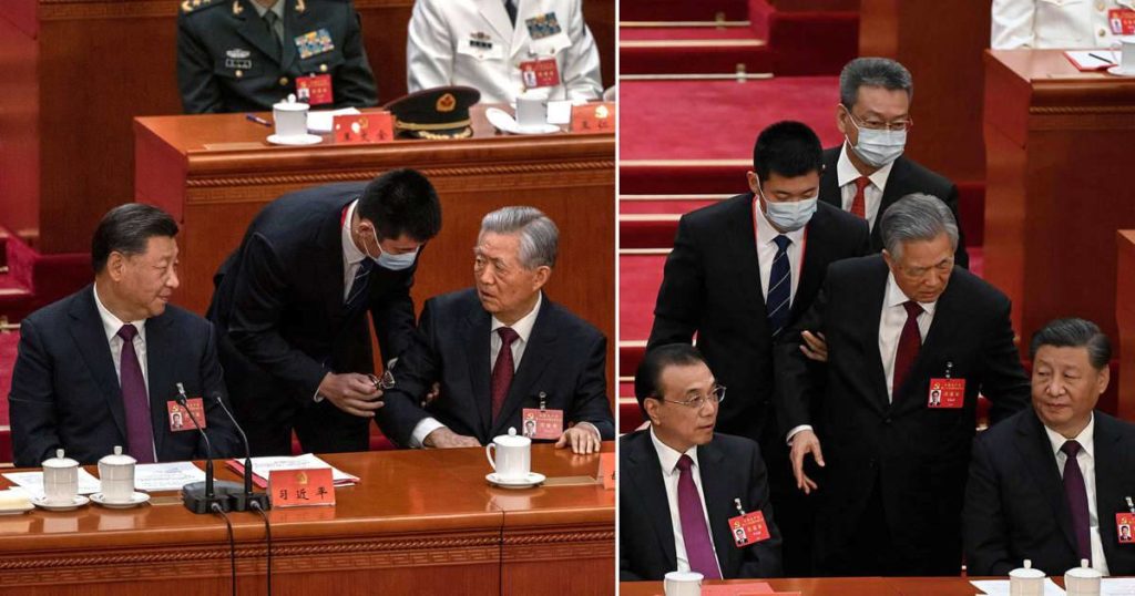 لحظه اخراج عجیب و غیر منتظره رهبر سابق چین از کنگره حزب کمونیست + ویدیو