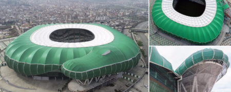 Timsah Arena؛ نگاهی به استادیوم فوتبال باورنکردنی در ترکیه به شکل تمساح + ویدیو