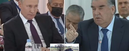 انتقاد تند و بی سابقه رییس جمهور تاجیکستان از ولادیمیر پوتین در برابر چشمان وی + ویدیو