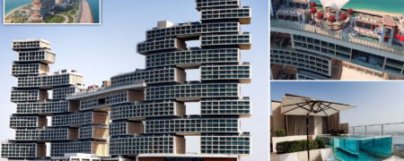 اولین تصاویر خیره کننده از هتل آتلانتیس رویال در دبی به سبک بازی «جنگا» + ویدیو