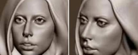بازسازی سه بعدی چهره مریم مقدس و شباهت آن به لیدی گاگا که بسیار خبرساز شده است
