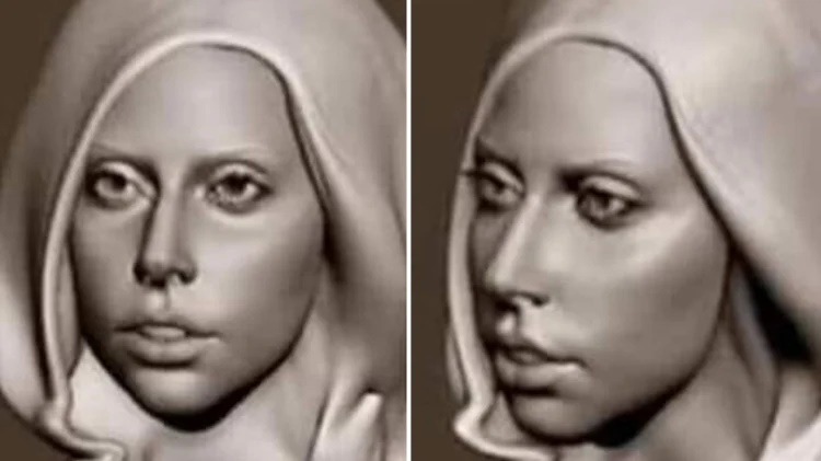 بازسازی سه بعدی چهره مریم مقدس و شباهت آن به لیدی گاگا که بسیار خبرساز شده است