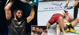 اسلام ماخاچف با تسلیم کردن چارلز الیویرا در راند دوم قهرمان سبک وزن UFC شد + ویدیو