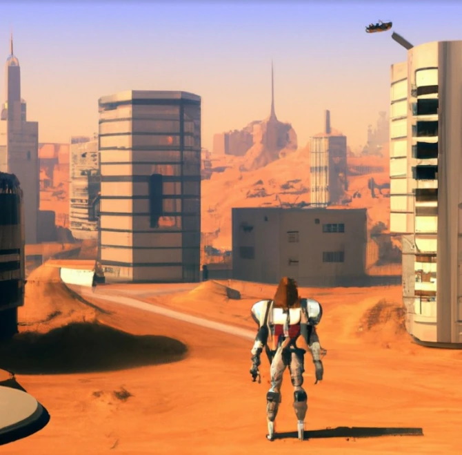 ارائه تصاویری دیستوپیایی از شهر انسانی در مریخ توسط هوش مصنوعی