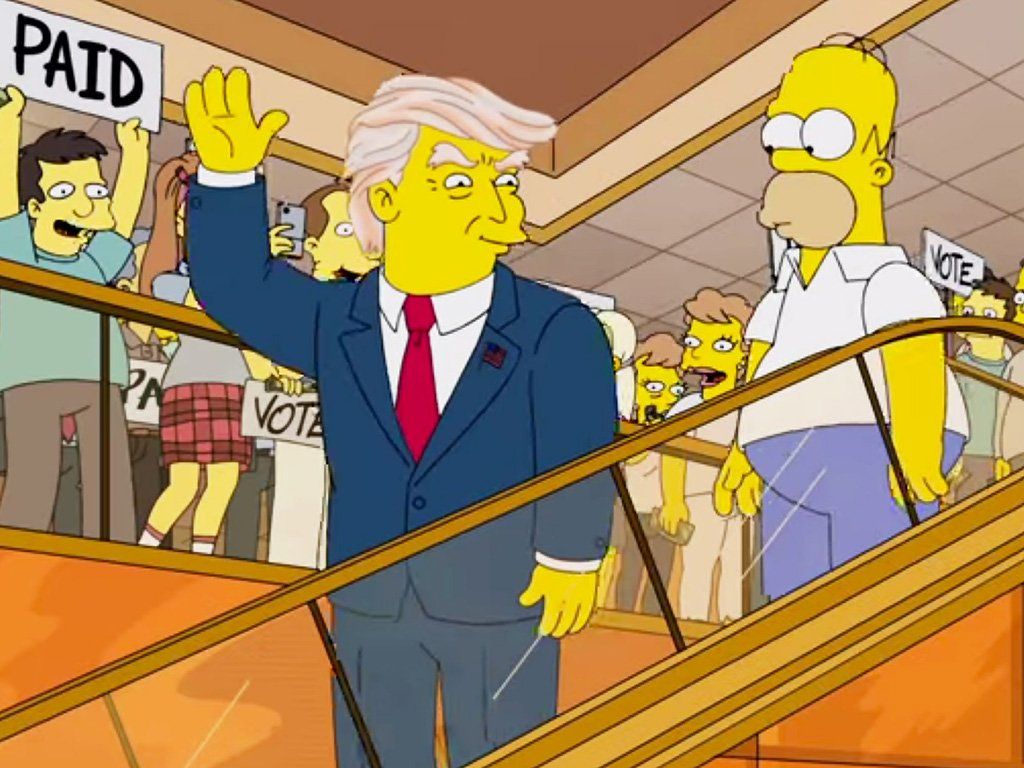 در کارتون سیمپسون ها کی بعد از دونالد ترامپ رییس جمهور می شود؟