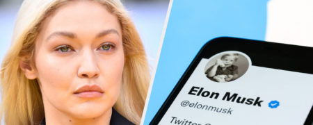 جیجی حدید پس از خرید ۴۴ میلیارد دلاری ایلان ماسک حساب توییتری خود را حذف کرد