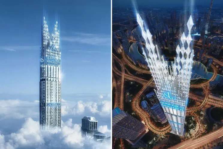 بلندترین ساختمان مسکونی جهان؛ طراحی فوق لوکس برج ۱۰۰ طبقه بِن غاطی در دبی
