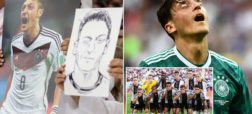 هواداران قطری با عکس‌هایی از مسعود اوزیل آلمان را به ریاکاری متهم کردند