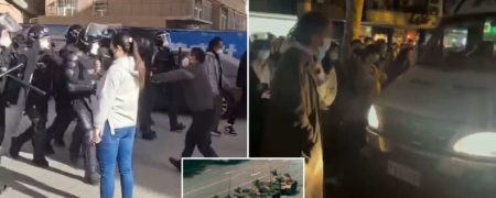 ایستادگی معترضان چینی در مقابل پلیس ضد شورش یادآور «مرد تانکی» میدان تیان‌آن‌من شد + ویدیو