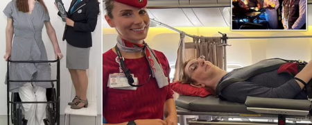 هواپیمایی ترکیه ۶ صندلی را برداشت تا قدبلندترین زن دنیا بتواند برای اولین بار پرواز کند
