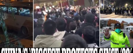 شکل گیری بزرگ ترین تظاهرات ضددولتی در چین از زمان قتل عام میدان تیان آن من + ویدیو