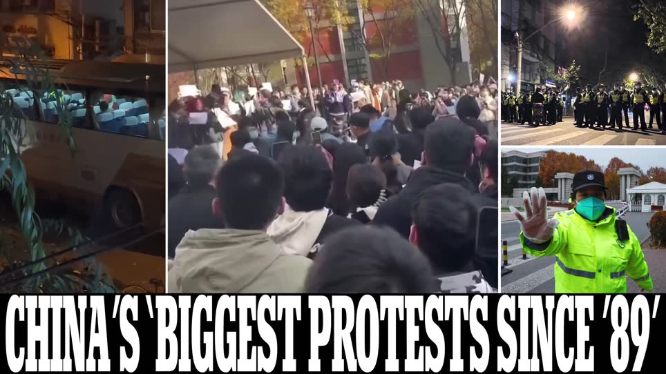 شکل گیری بزرگ ترین تظاهرات ضددولتی در چین از زمان قتل عام میدان تیان آن من + ویدیو