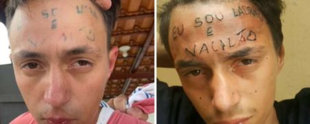 مردی که روی پیشانی‌اش خالکوبی شده بود «من دزد و احمقم» به جرم سرقت دستگیر شد