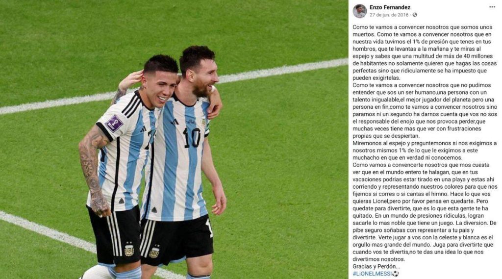 «ما را ببخش»؛ وایرال شدن دوباره نامه‌ای که بازیکن جوان تیم ملی آرژانتین به لیونل مسی نوشت