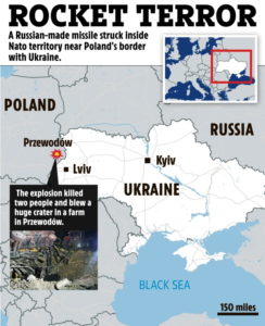 برخورد موشک روسیه به لهستان و احتمال دخالت ناتو