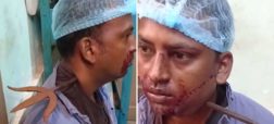 مرد هندی که یک نیزه سه شاخ در گردنش فرو رفته بود به طور معجزه‌آسایی زنده ماند + ویدیو