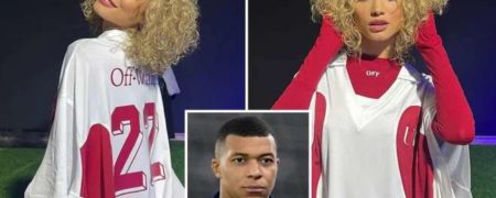 رُز برترام؛ معشوقه ادعایی کیلیان امباپه در مراسم مد و فشن قطر روی صحنه رفت